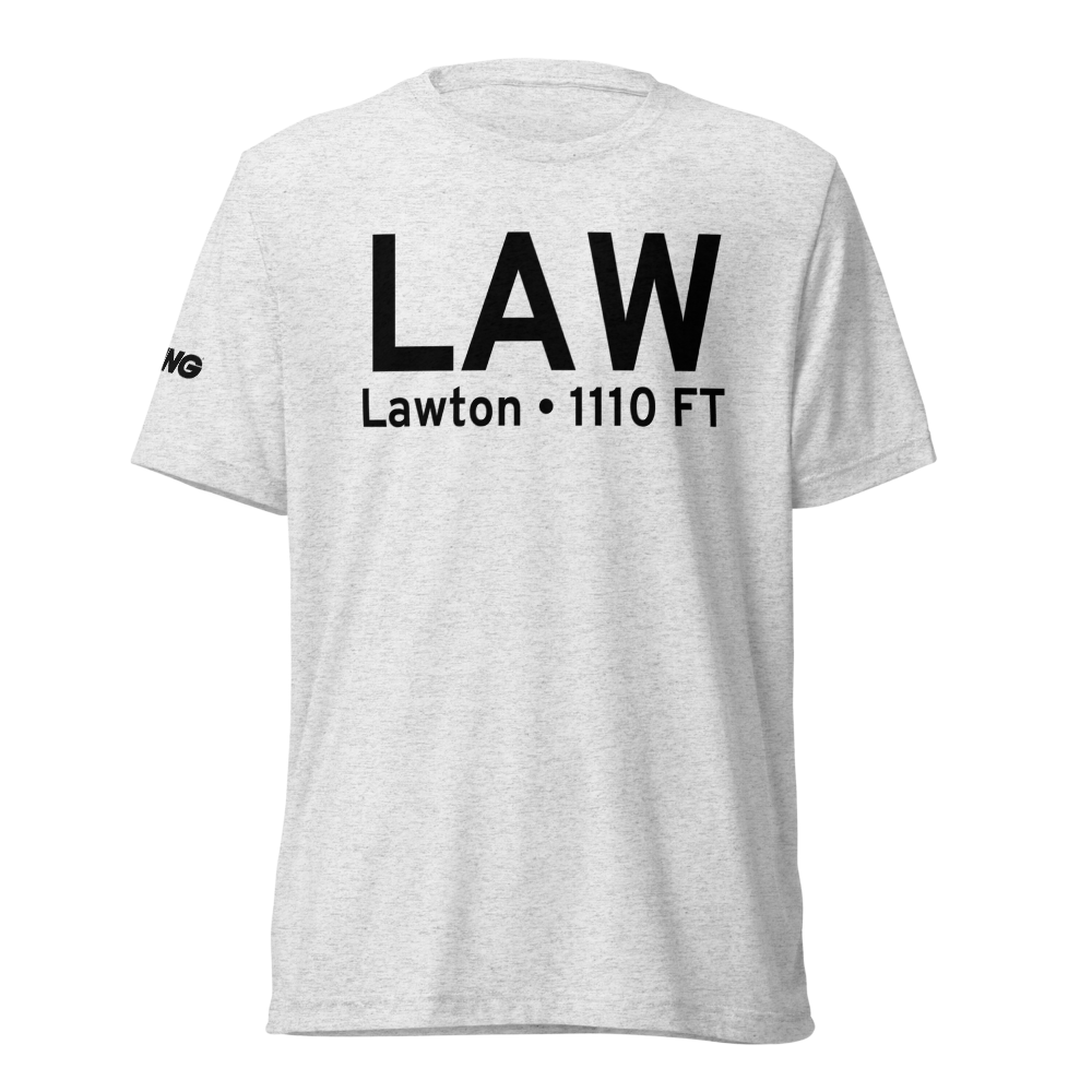 Lawton (KLAW) Airport Tri-blend T-Shirt 