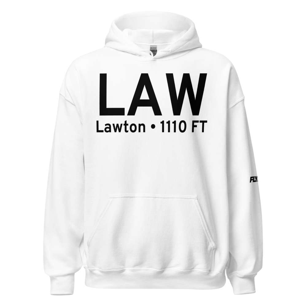 Lawton (KLAW) Airport Hoodie Sweatshirt 
