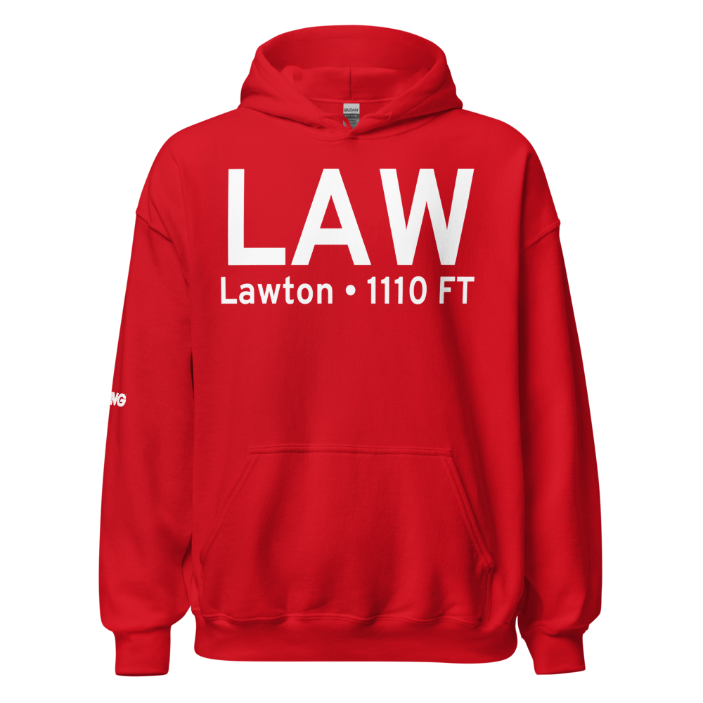 Lawton (KLAW) Airport Hoodie Sweatshirt 
