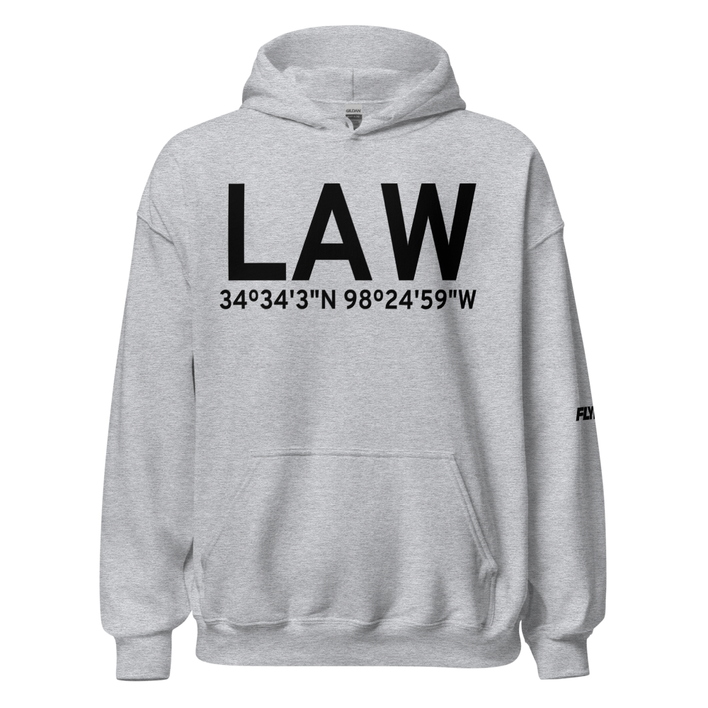 Lawton (KLAW) Airport Hoodie Sweatshirt 