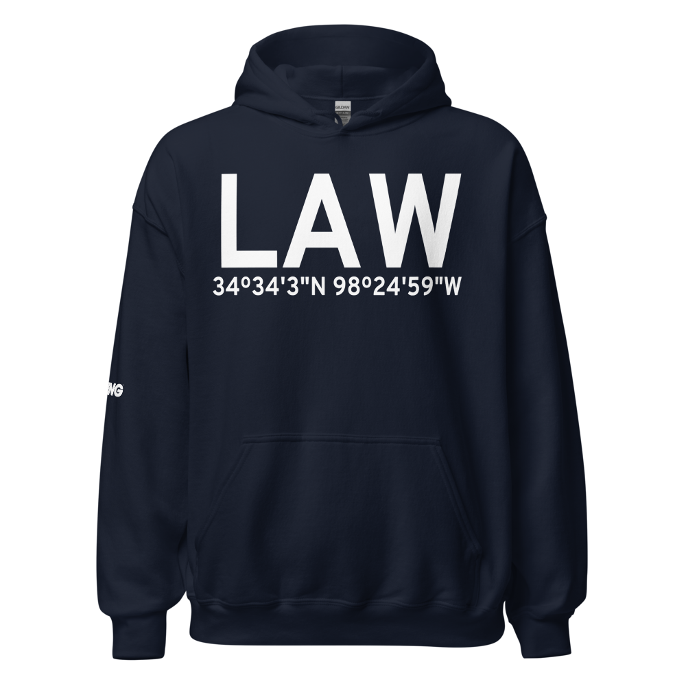 Lawton (KLAW) Airport Hoodie Sweatshirt 