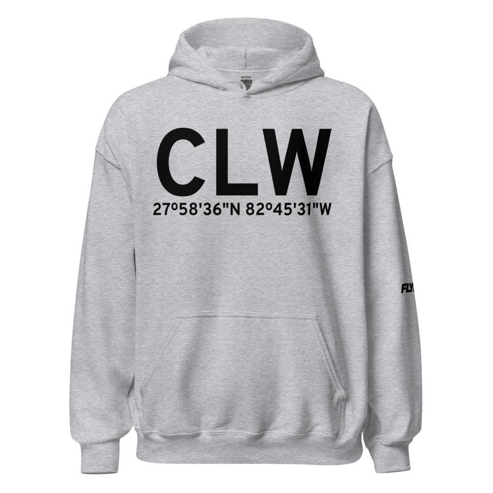 Clearwater (KCLW) Airport Hoodie Sweatshirt 