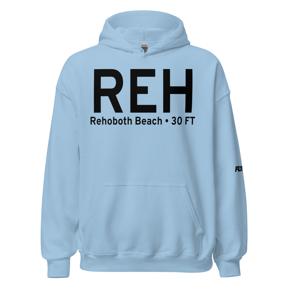 Rehoboth Beach (REH) Airport Hoodie Sweatshirt 