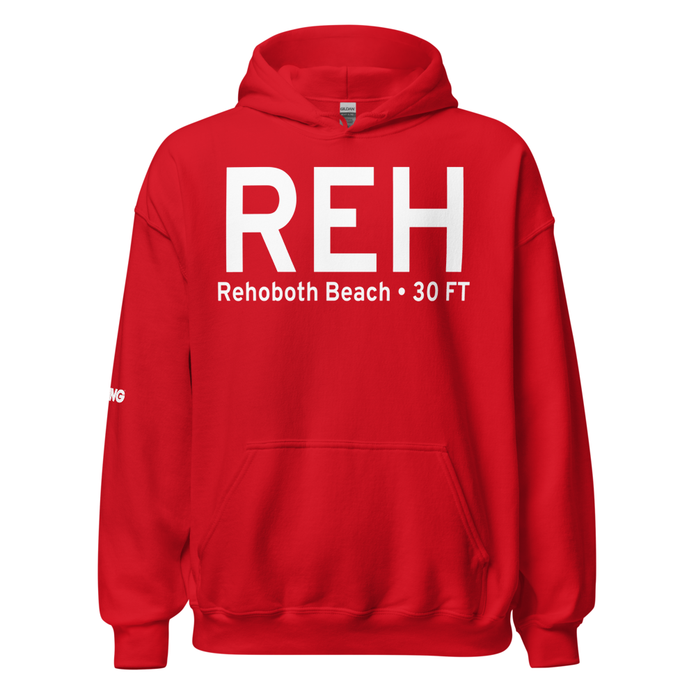 Rehoboth Beach (REH) Airport Hoodie Sweatshirt 