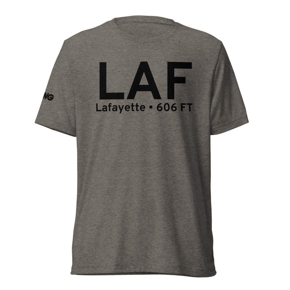 Lafayette (KLAF) Airport Tri-blend T-Shirt 