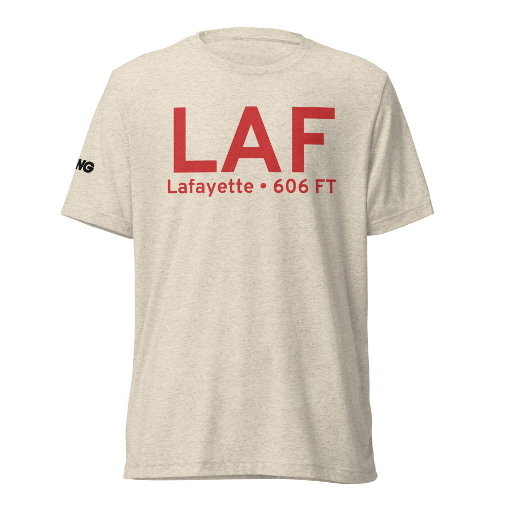 Lafayette (KLAF) Airport Tri-blend T-Shirt 