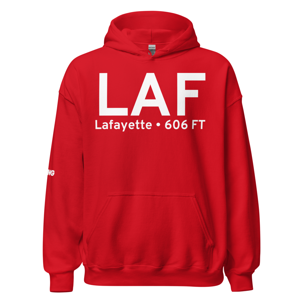 Lafayette (KLAF) Airport Hoodie Sweatshirt 