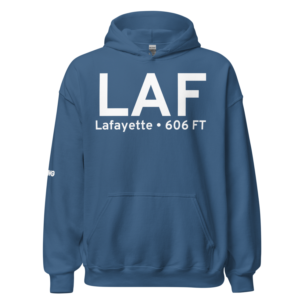 Lafayette (KLAF) Airport Hoodie Sweatshirt 