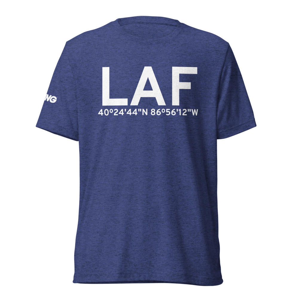 Lafayette (KLAF) Airport Tri-blend T-Shirt 