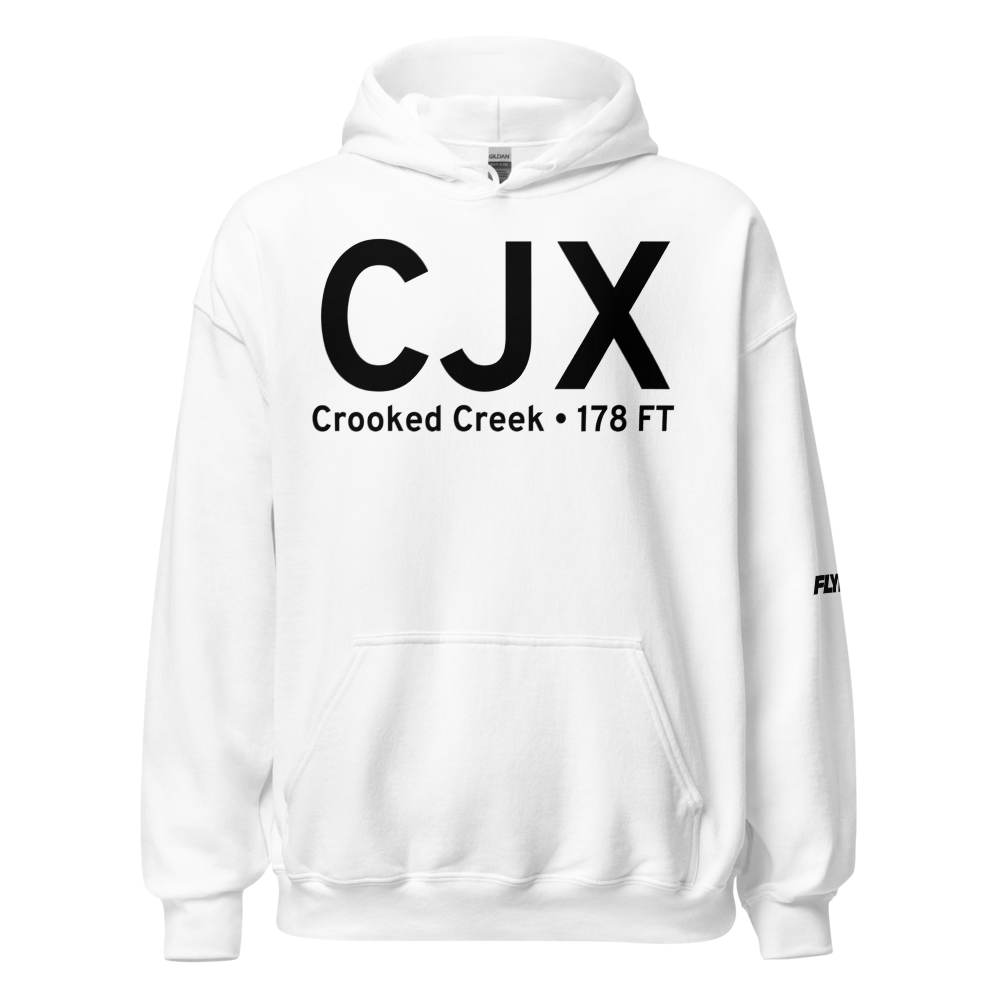Crooked Creek (CJX) Airport Hoodie Sweatshirt 