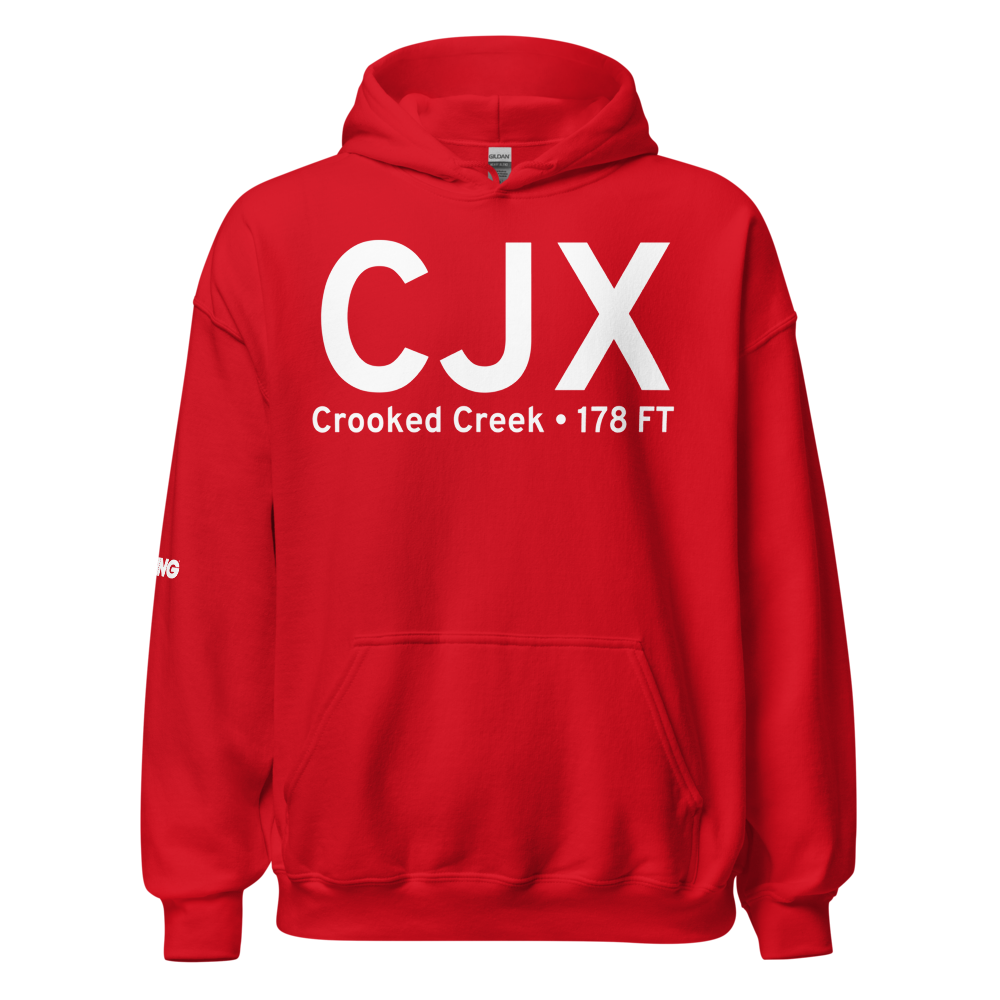 Crooked Creek (CJX) Airport Hoodie Sweatshirt 
