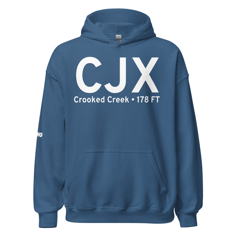 Crooked Creek (CJX) Airport Hoodie Sweatshirt 