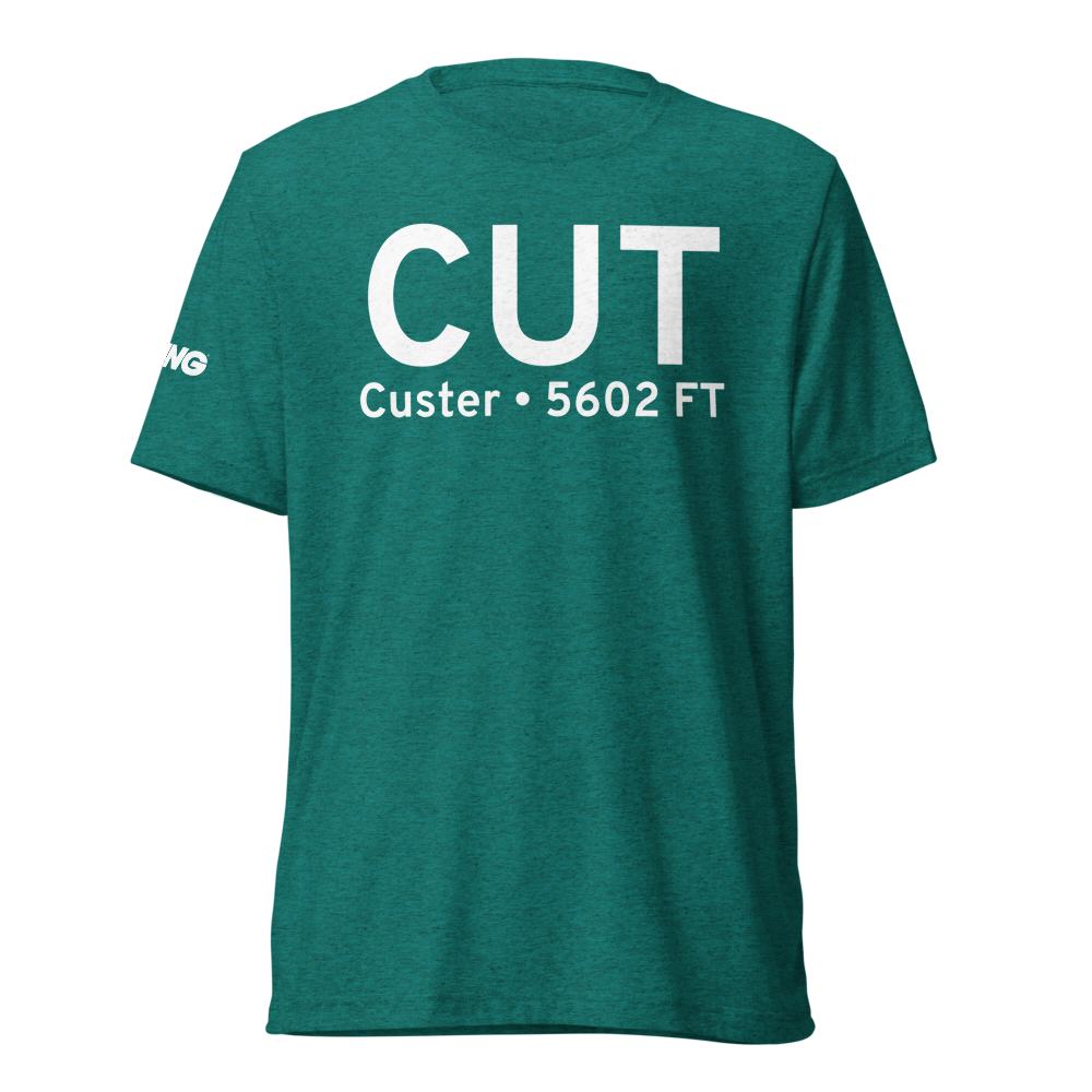 Custer (KCUT) Airport Tri-blend T-Shirt 