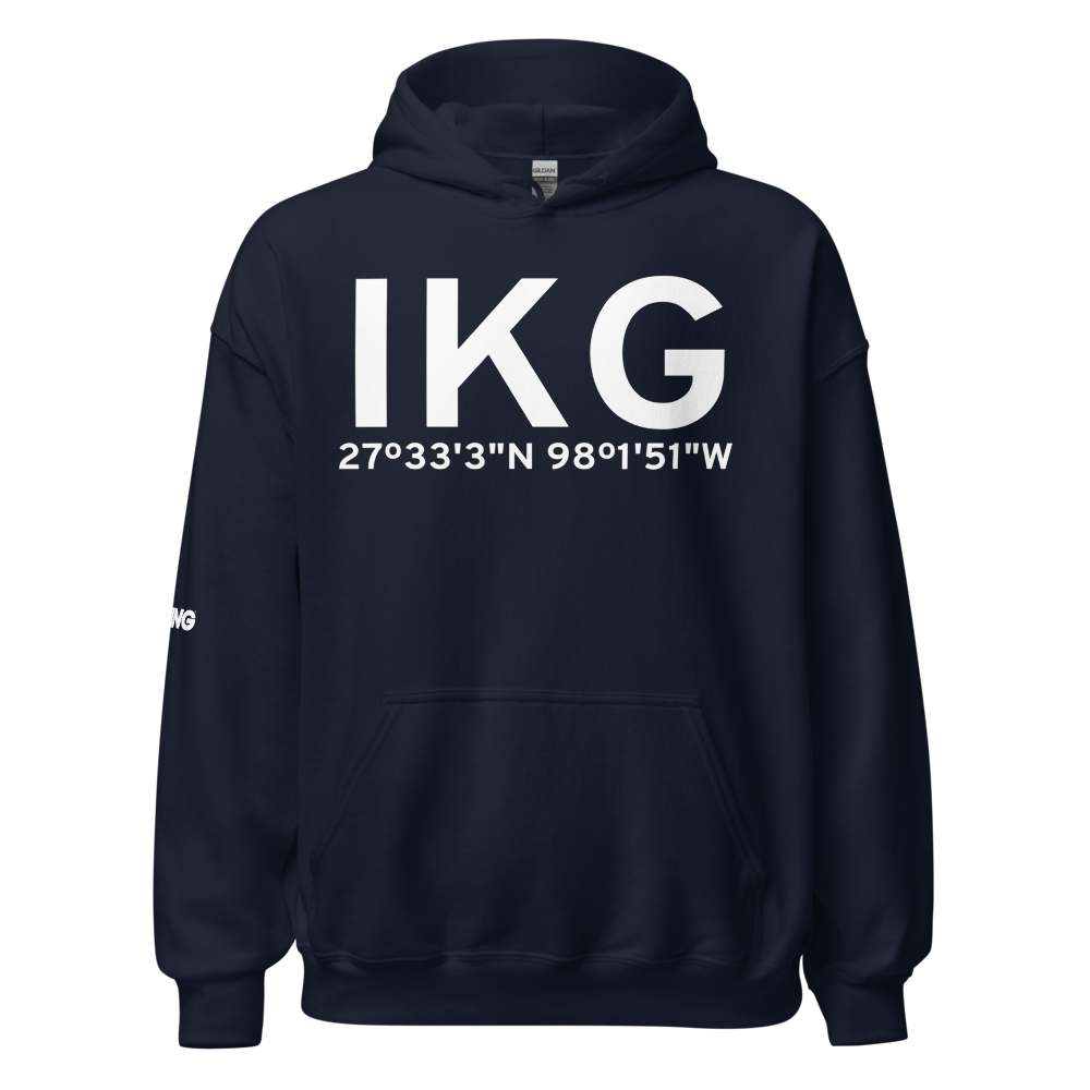 Kingsville (KIKG) Airport Hoodie Sweatshirt 