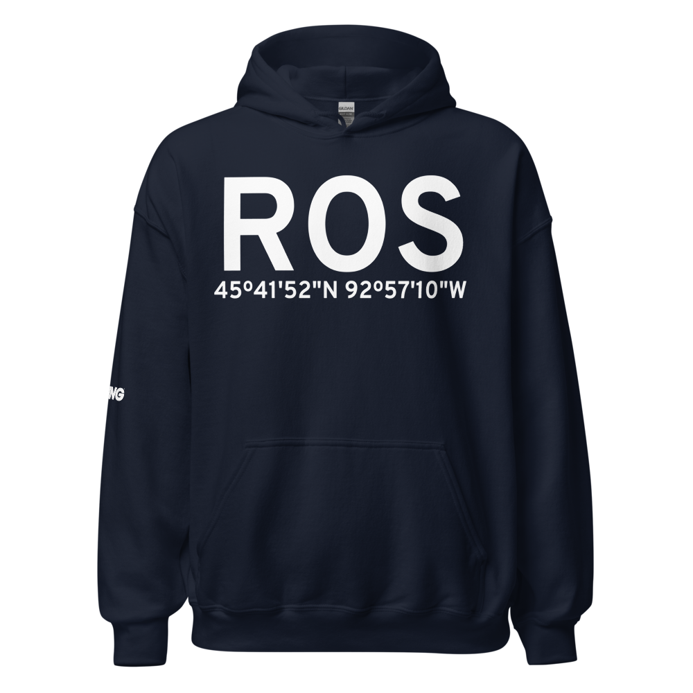 Rush City (KROS) Airport Hoodie Sweatshirt 