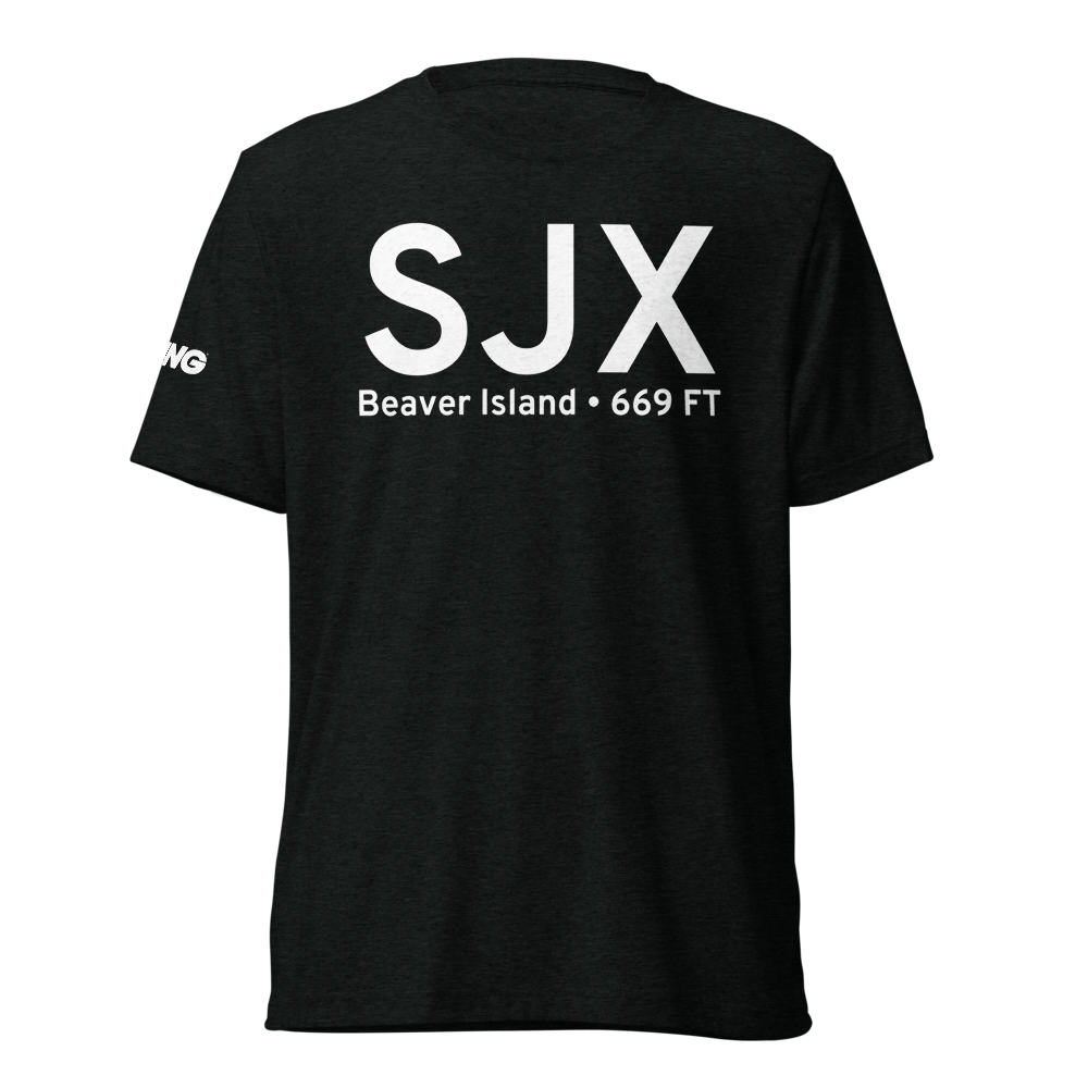 Beaver Island (KSJX) Airport Tri-blend T-Shirt 