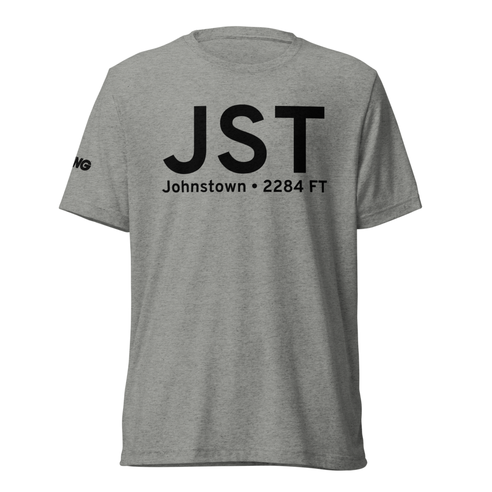 Johnstown (KJST) Airport Tri-blend T-Shirt 