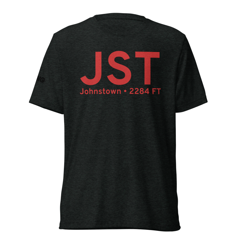 Johnstown (KJST) Airport Tri-blend T-Shirt 