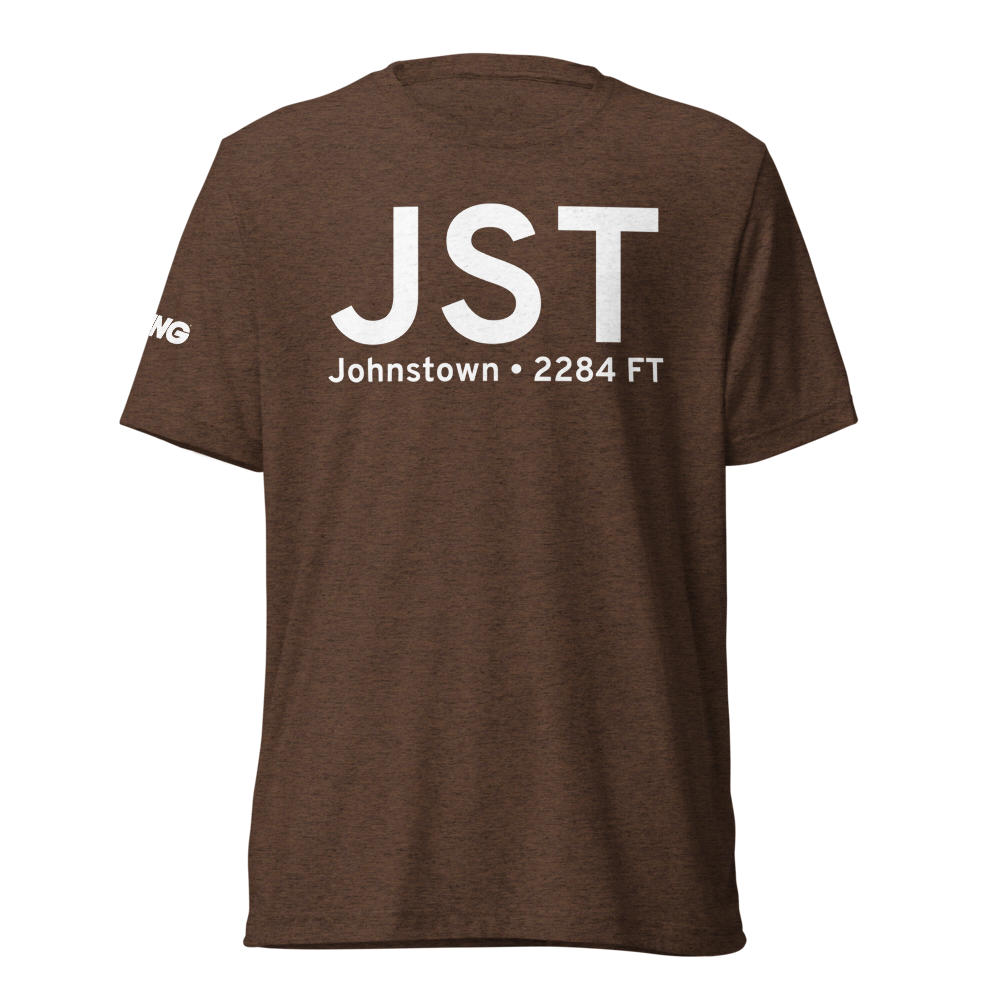 Johnstown (KJST) Airport Tri-blend T-Shirt 
