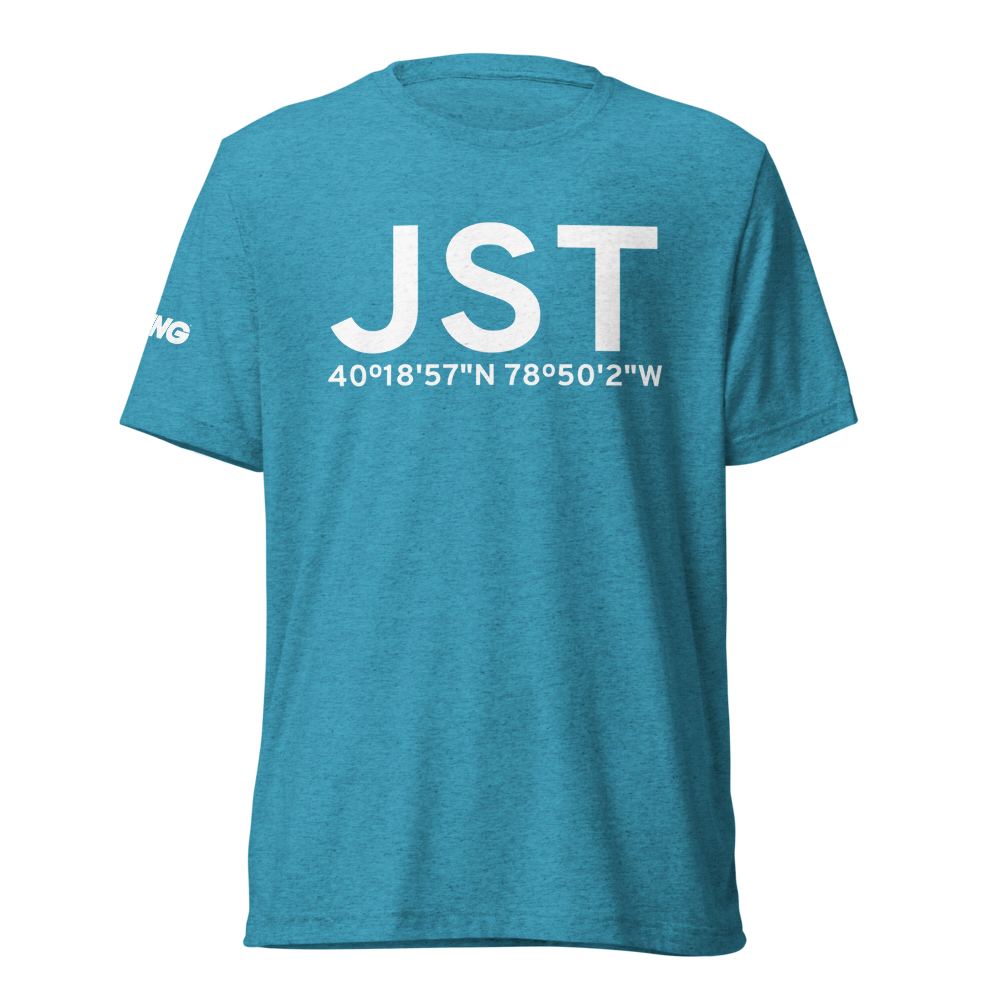 Johnstown (KJST) Airport Tri-blend T-Shirt 