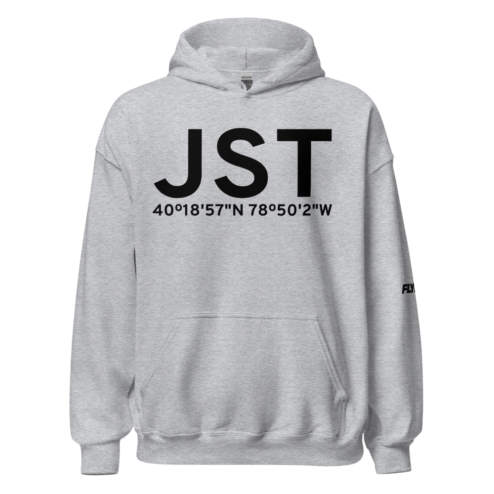 Johnstown (KJST) Airport Hoodie Sweatshirt 