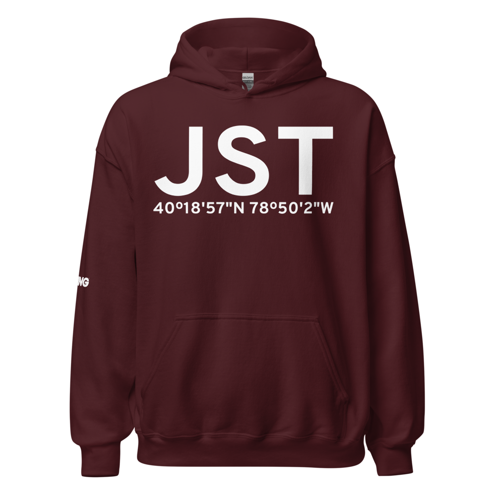 Johnstown (KJST) Airport Hoodie Sweatshirt 