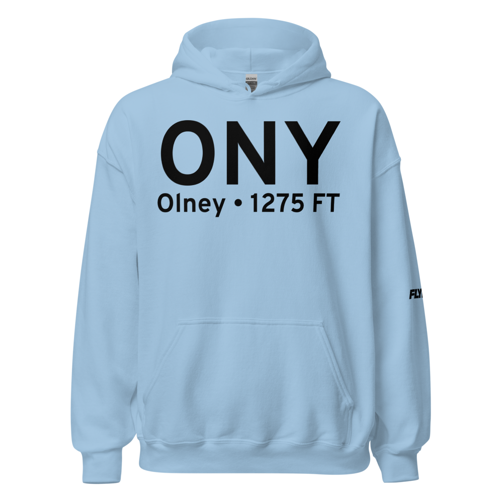 Olney (KONY) Airport Hoodie Sweatshirt 