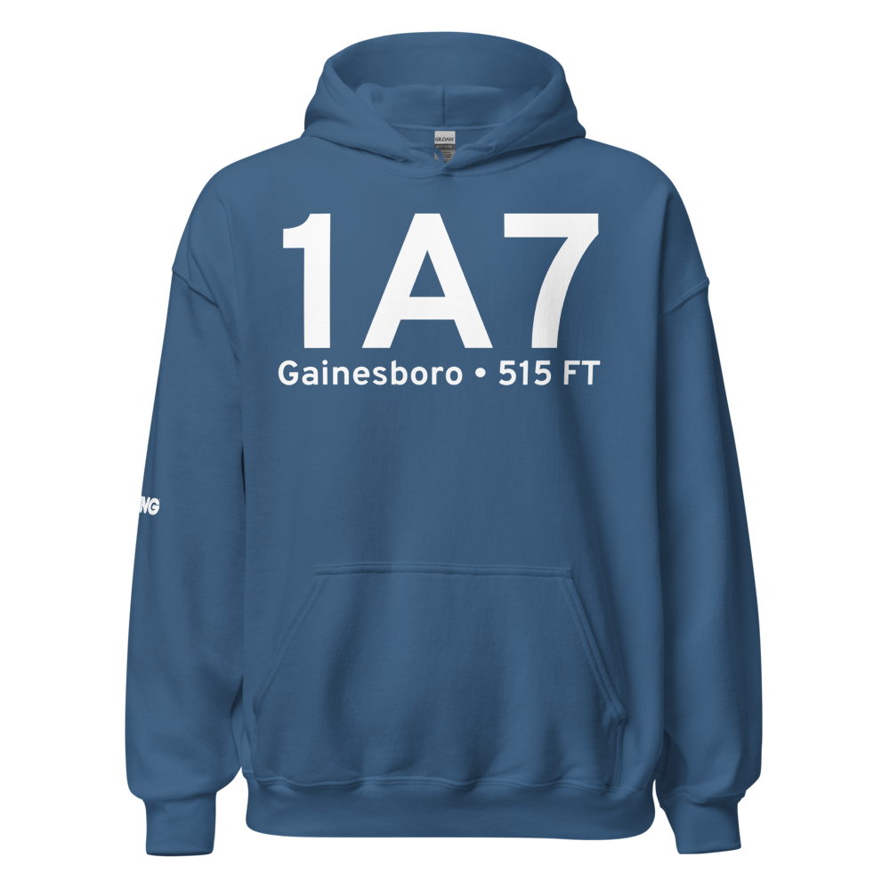 Gainesboro (K1A7) Airport Hoodie Sweatshirt 