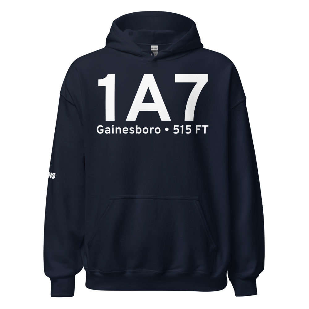 Gainesboro (K1A7) Airport Hoodie Sweatshirt 