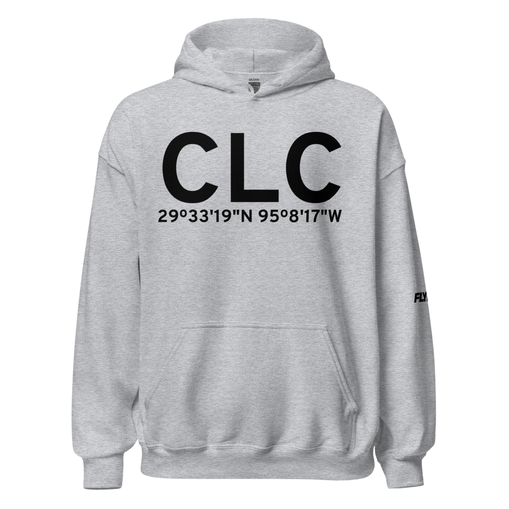 Clear Lake (CLC) Airport Hoodie Sweatshirt 