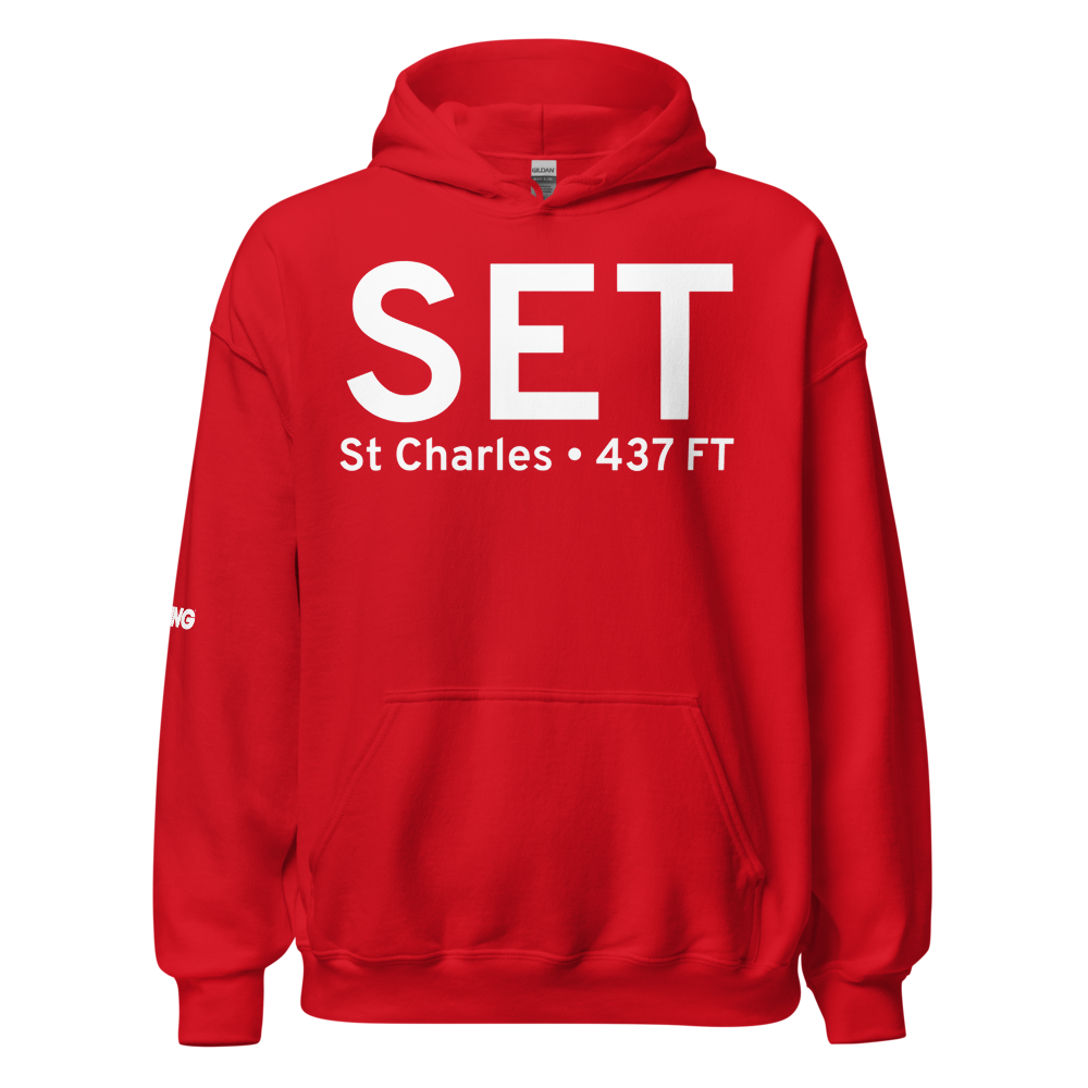 St Charles (KSET) Airport Hoodie Sweatshirt 