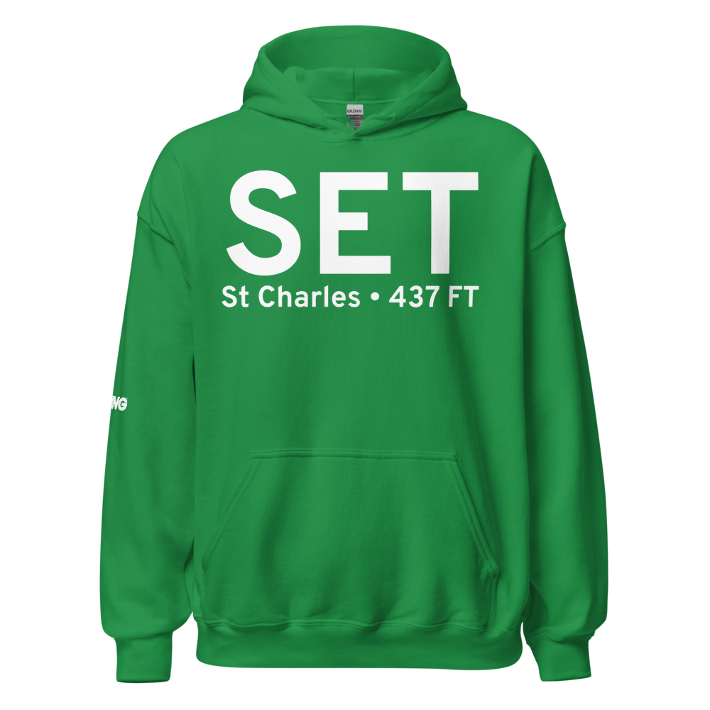St Charles (KSET) Airport Hoodie Sweatshirt 