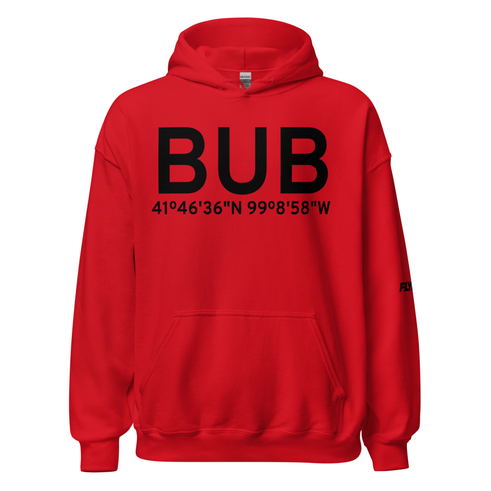 Burwell (KBUB) Airport Hoodie Sweatshirt 