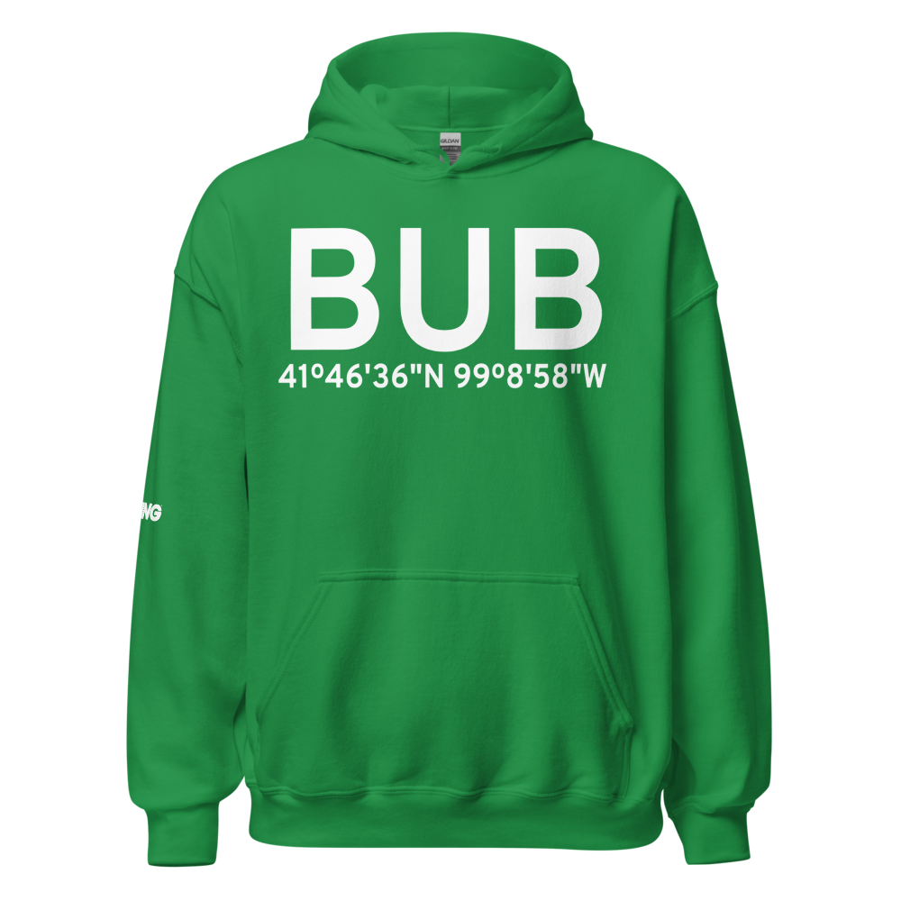 Burwell (KBUB) Airport Hoodie Sweatshirt 