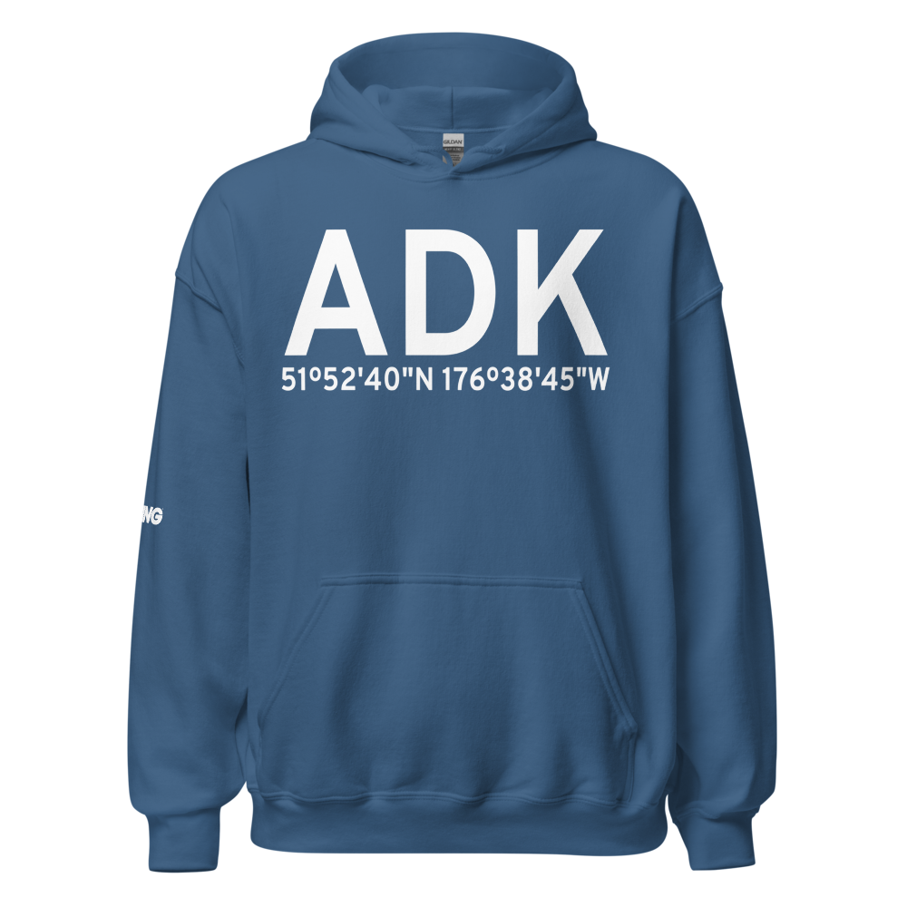 Adak Island (PADK) Airport Hoodie Sweatshirt 