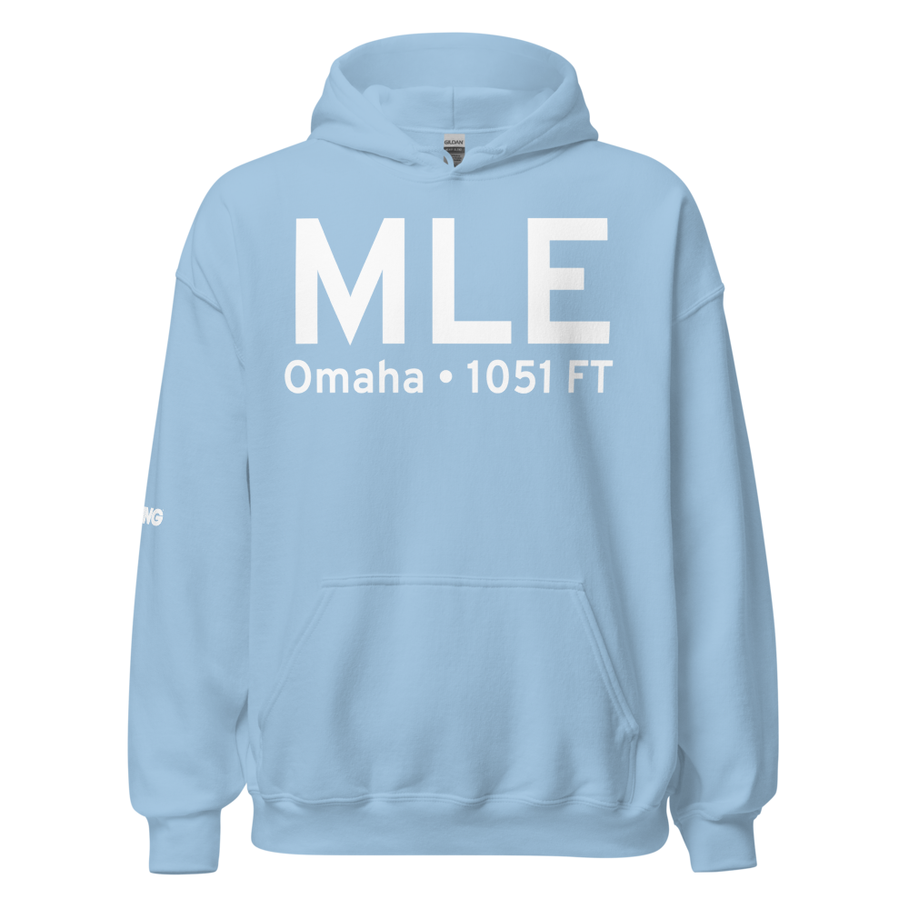Omaha (KMLE) Airport Hoodie Sweatshirt 
