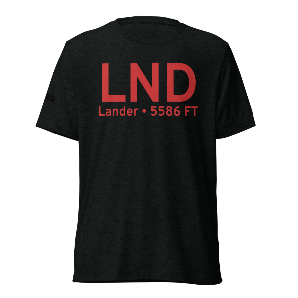 Lander (KLND) Airport Tri-blend T-Shirt 