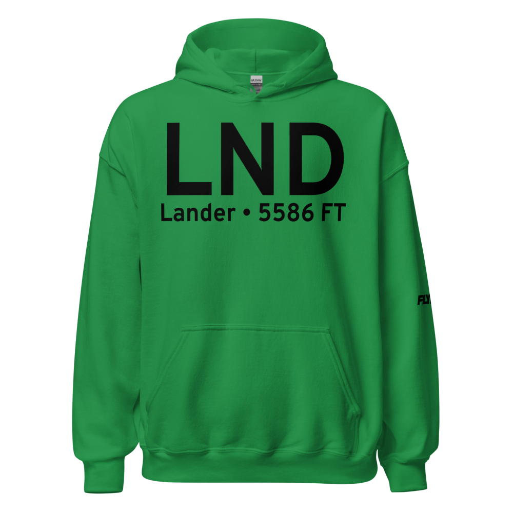 Lander (KLND) Airport Hoodie Sweatshirt 