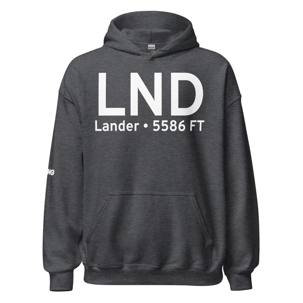 Lander (KLND) Airport Hoodie Sweatshirt 