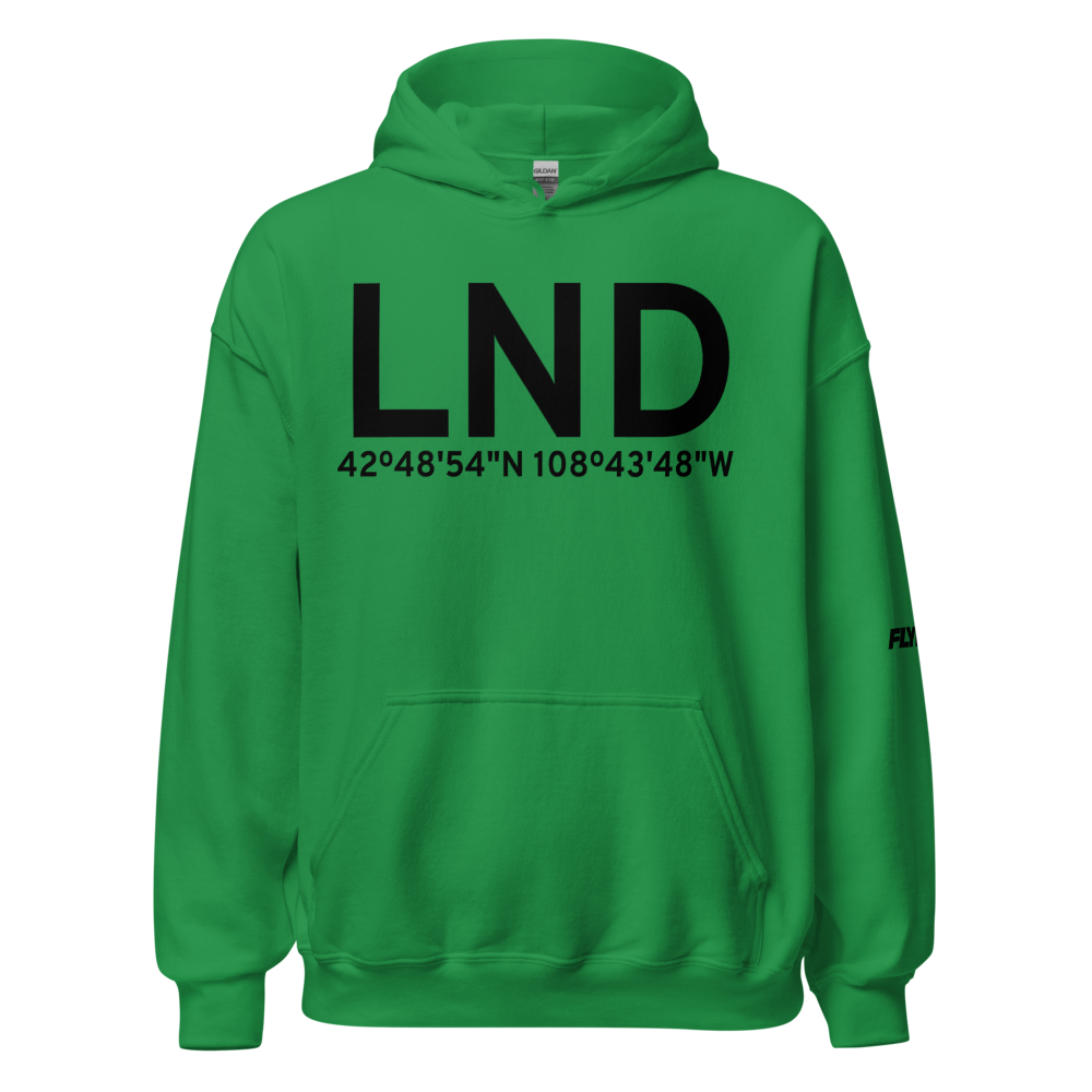 Lander (KLND) Airport Hoodie Sweatshirt 