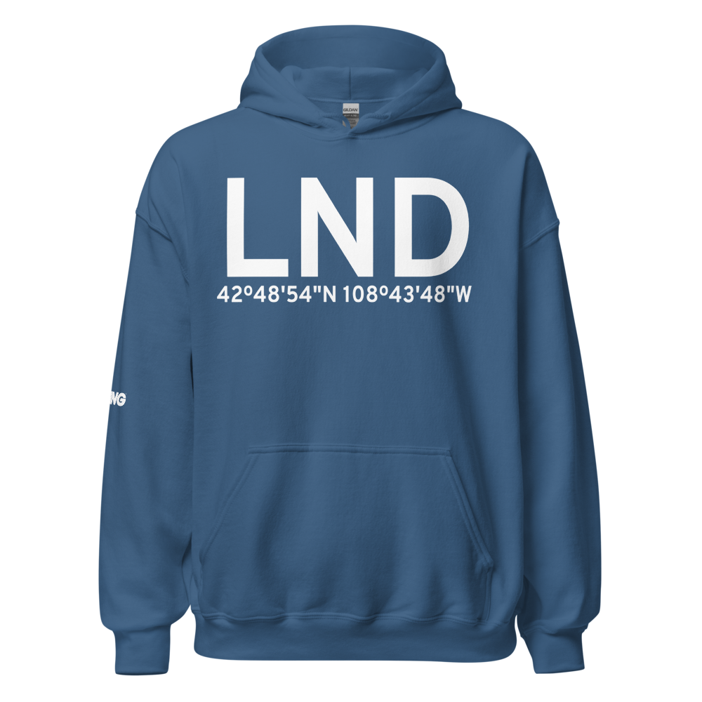 Lander (KLND) Airport Hoodie Sweatshirt 