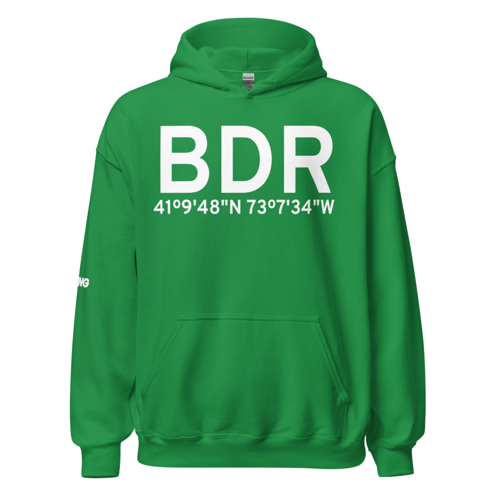 Bridgeport (KBDR) Airport Hoodie Sweatshirt 