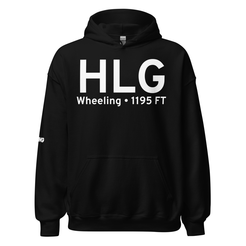 Wheeling (KHLG) Airport Hoodie Sweatshirt 