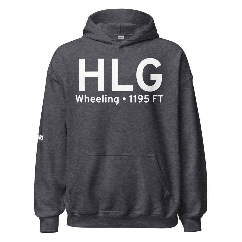 Wheeling (KHLG) Airport Hoodie Sweatshirt 