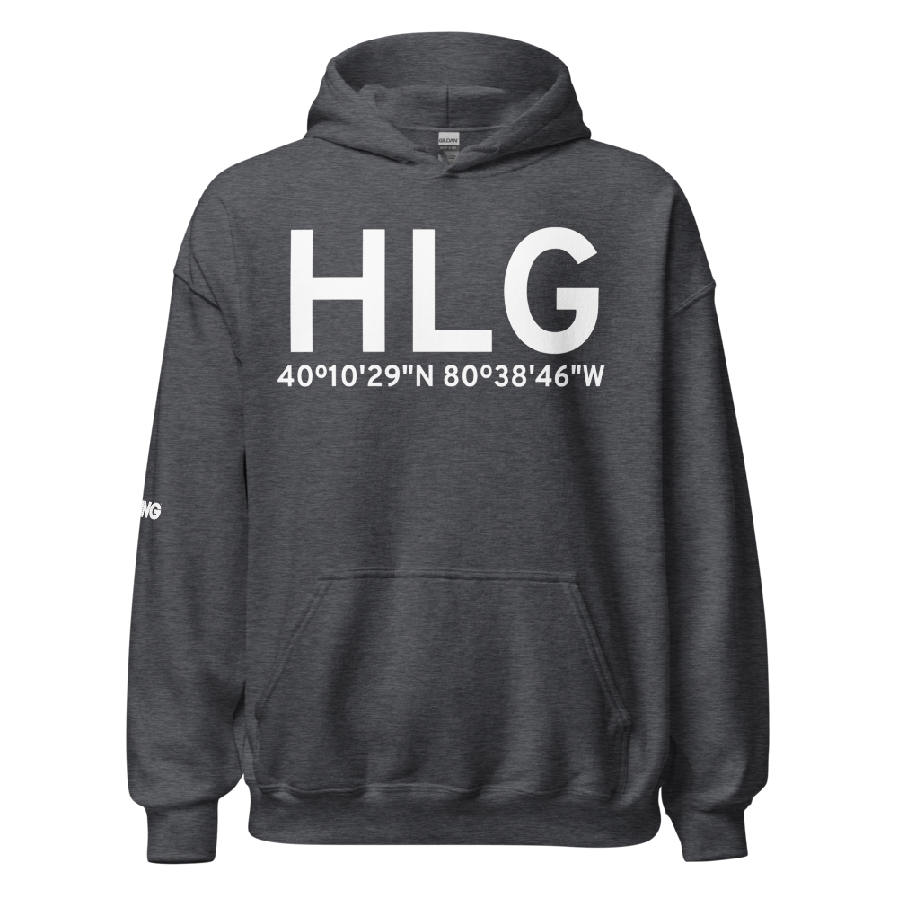 Wheeling (KHLG) Airport Hoodie Sweatshirt 
