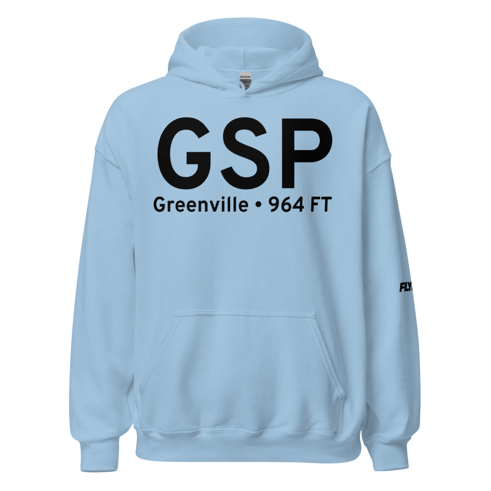 Greenville (KGSP) Airport Hoodie Sweatshirt 