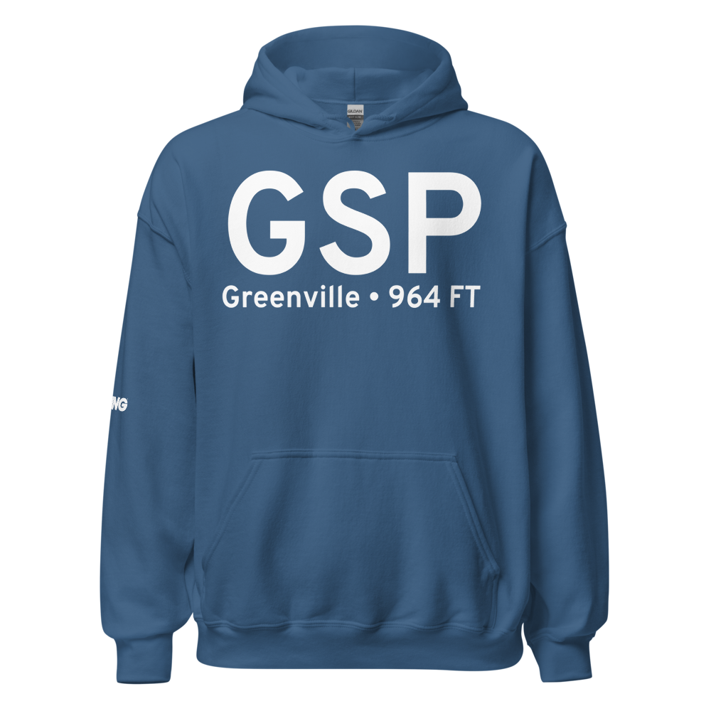 Greenville (KGSP) Airport Hoodie Sweatshirt 