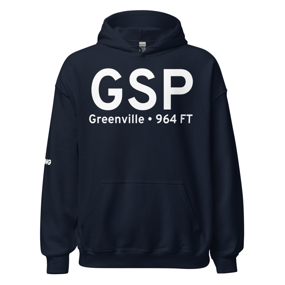 Greenville (KGSP) Airport Hoodie Sweatshirt 