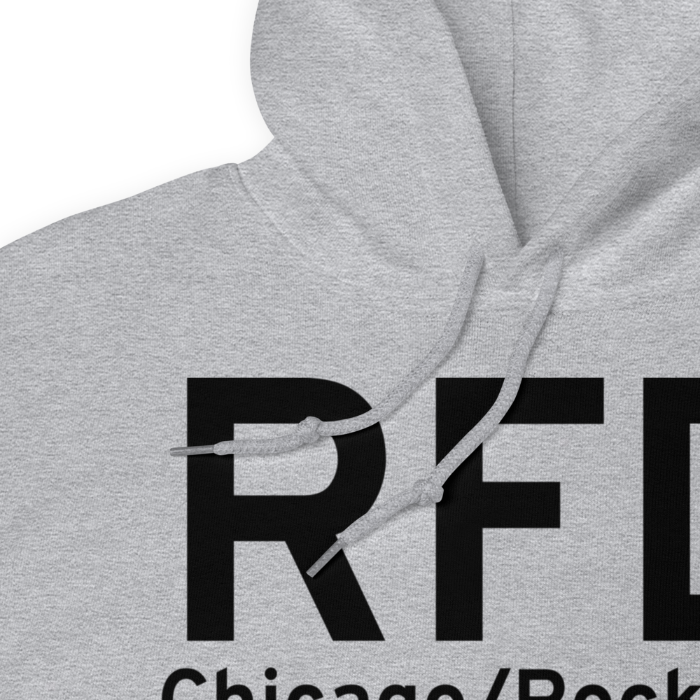 Chicago/Rockford (KRFD) Airport Hoodie Sweatshirt 