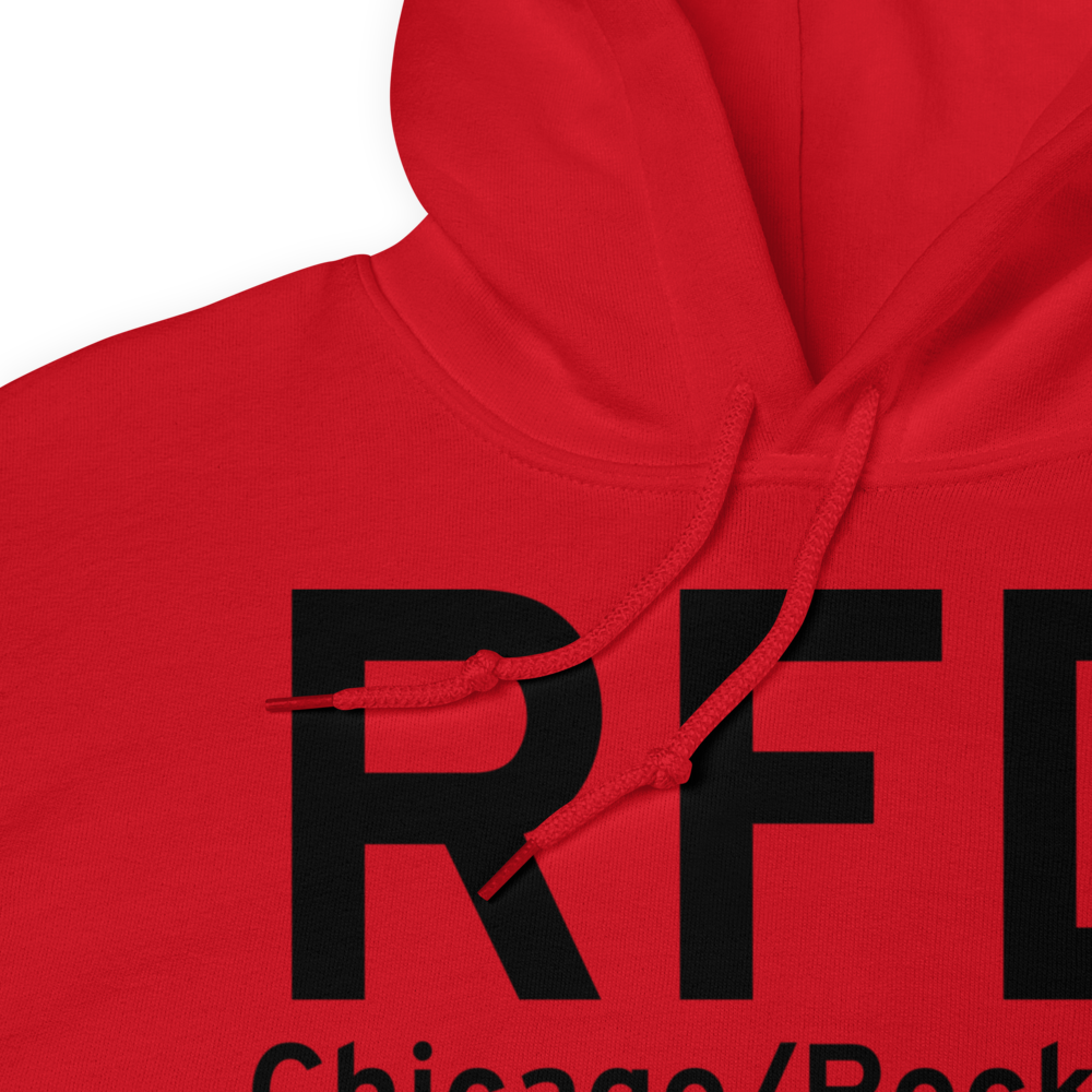 Chicago/Rockford (KRFD) Airport Hoodie Sweatshirt 